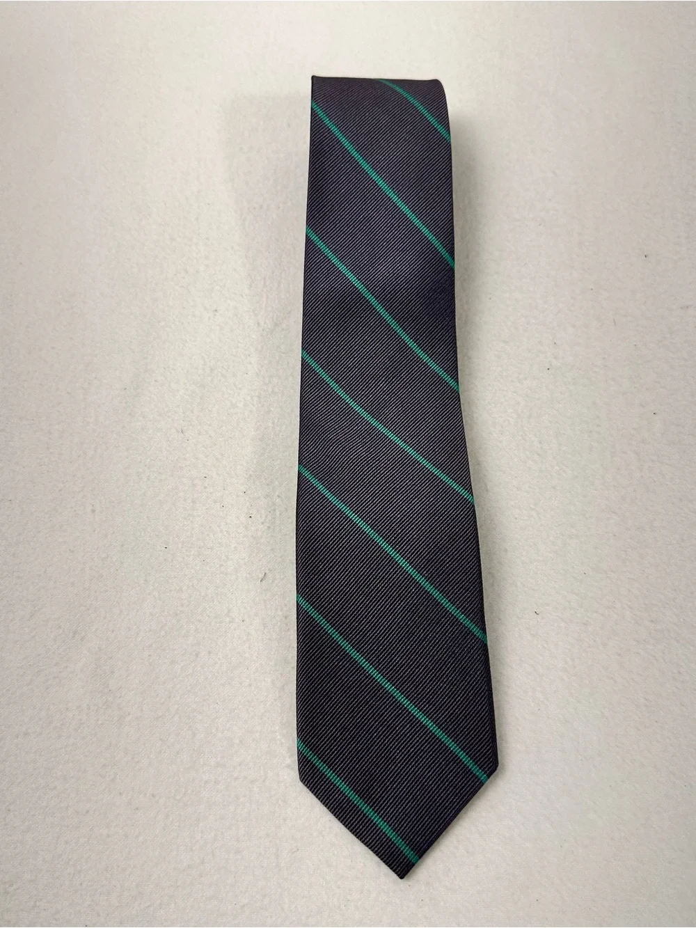 Classic Men's Navy Tie with Teal Stripe j crew